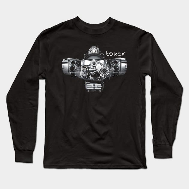 Boxer Engine Long Sleeve T-Shirt by TeeGo